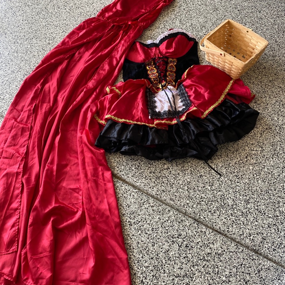 Adult plus size little red riding hood costume